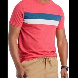 Goodfellow & Co Red Tee with Blue and White Stripe